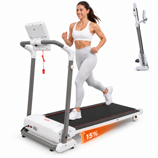 Tapis Roulant Elettrico Pieghevole 12 km/h con Bluetooth