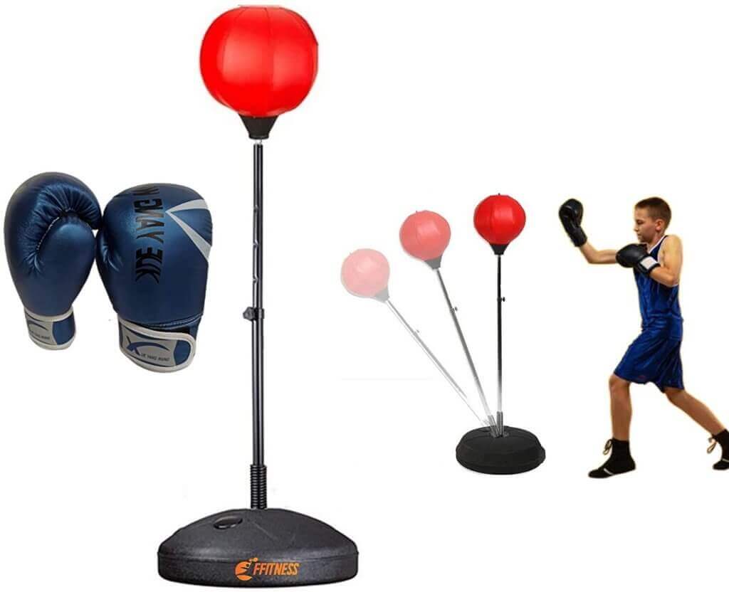 Sacco Boxe Vuoto per Bambini 5-10-20 kg Colore Blu 75x25 cm Enerfit