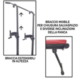 Panca con Torre Multifunzione - Chin Up Palestra Professionale Panca per Allenamento