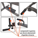 Panca con Torre Multifunzione - Chin Up Palestra Professionale Panca per Allenamento