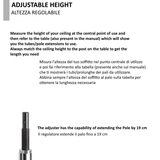 Height Adjustable Pole Dance Pole - Spinning and Static Mode