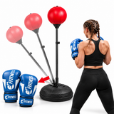Punching Ball - Sacco boxe con guantoni blu per ragazzi