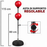 Punching Ball - Sacco boxe con guantoni blu per bambini
