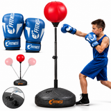 Punching Ball - Sacco boxe con guantoni blu per bambini