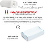 CUSCINO CERVICALE IN MEMORY FOAM ERGONOMICO 30 X 50 cm