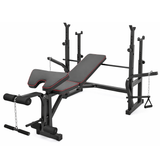 Multifunction Bench with Barbell Squat Rack