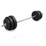 Set Bilanciere con Dischi - Bilanciere Dritto da 180 cm con Dischi in Ghisa Gommati