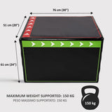 PLYO BOX MORBIDA 3 IN 1 SCATOLA PLIOMETRICA SALTO CROSSFIT
