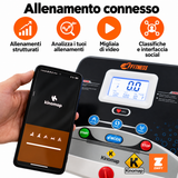 Tapis Roulant Elettrico Pieghevole 12 km/h con Bluetooth