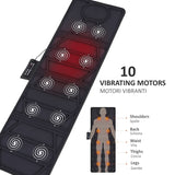 Tappetino Massaggiante Con Calore Materassino con 10 Motori Vibranti