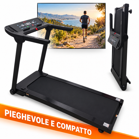 Tapis Roulant Elettrico 16 km/h salvaspazio