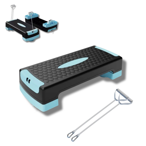 Step aerobica pedana con corde per allenare equilibrio e coordinazione
