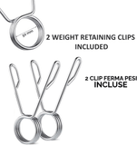 Bilanciere Olimpionico 180 cm con 2 Clip Ferma Pesi