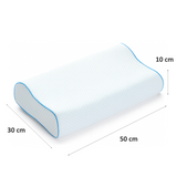 CUSCINO CERVICALE IN MEMORY FOAM ERGONOMICO 30 X 50 cm
