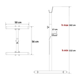 Coppia rastrelliere squat rack porta bilanciere pesi multifunzione in acciaio