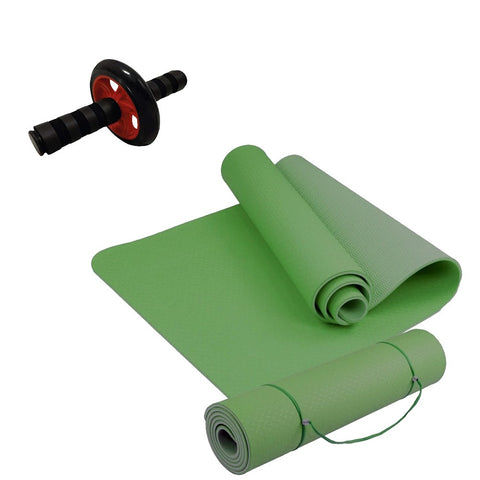 [KIT] Tappetino per Palestra e Yoga da 6 mm+ AB ROLLER Ruota Addominali