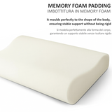 CUSCINO CERVICALE IN MEMORY FOAM ERGONOMICO 30 X 50 cm