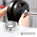 Set Bilanciere con Dischi - Bilanciere Dritto da 180 cm con Dischi in Ghisa Gommati