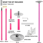 Pole Dance Pole with Pink Cover Kit Pole Dancing-Adjustable