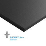 Pavimento Gommato Palestra 100x100 cm con spessore di 3 cm, superficie resistente per home gym e sale pesi.