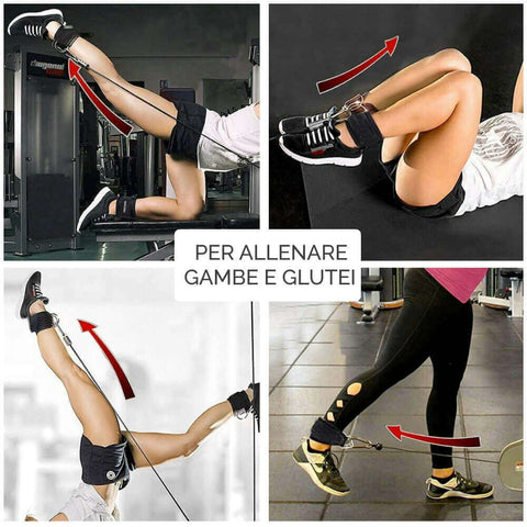 Fascia Elastica per Resistenza alla Caviglia da Palestra per Allenamento per Le Gambe, Cinturino Fitness con Polsini per Allenamento Intenso, con Corda per Saltare Cordless a (Blu Fascia Elastica per Resistenza alla Caviglia da Palestra per Allenamento per Le Gambe, Cinturino Fitness con Polsini per Allenamento Intenso, con Corda per Saltare Cordless a (Blu