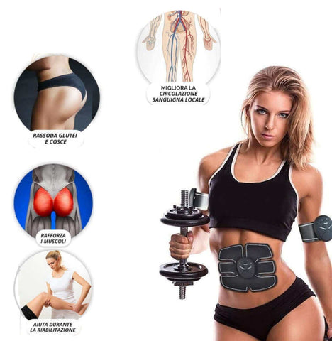 VEOFIT Cintura Addominale elettrostimolazione e Sollevamento Pesi, elettrostimolatore Muscolare in ABS, per Uomini e Donne, 10 programmi, 99 Livelli di intensità, Senza Fili, con Gel VEOFIT Cintura Addominale elettrostimolazione e Sollevamento Pesi, elettrostimolatore Muscolare in ABS, per Uomini e Donne, 10 programmi, 99 Livelli di intensità, Senza Fili, con Gel