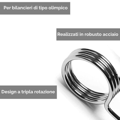 Morsetti Ferma Peso - Collari Da 50 Mm Per Bilanciere Olimpico FF Quantita 4 91035625 Morsetti Ferma Peso - Collari Da 50 Mm Per Bilanciere Olimpico FF Quantita 4 91035625