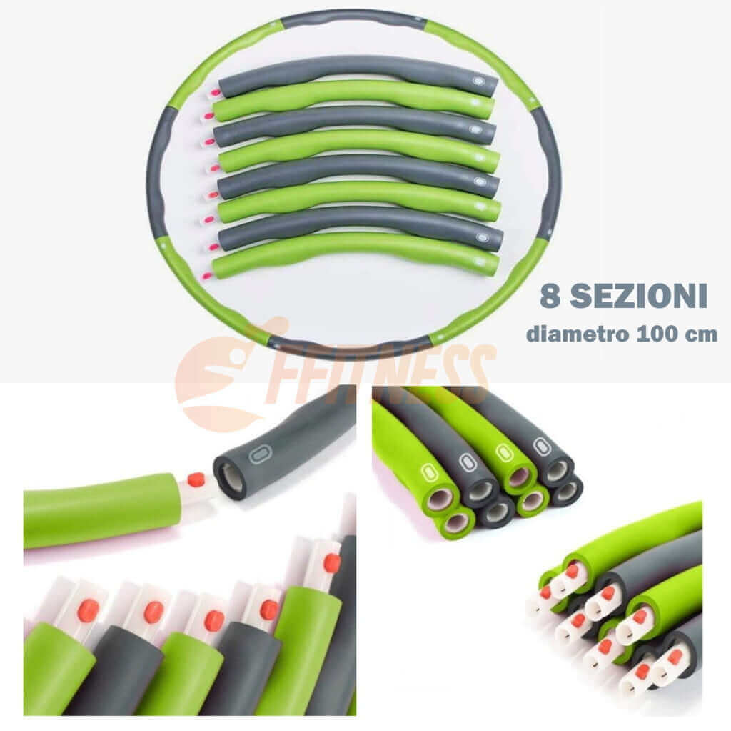 Hula Hoop Regolabile 7 Pezzi - Diametro 51cm, Plastica, Per Fitness E Dimagrimento - Foto 5