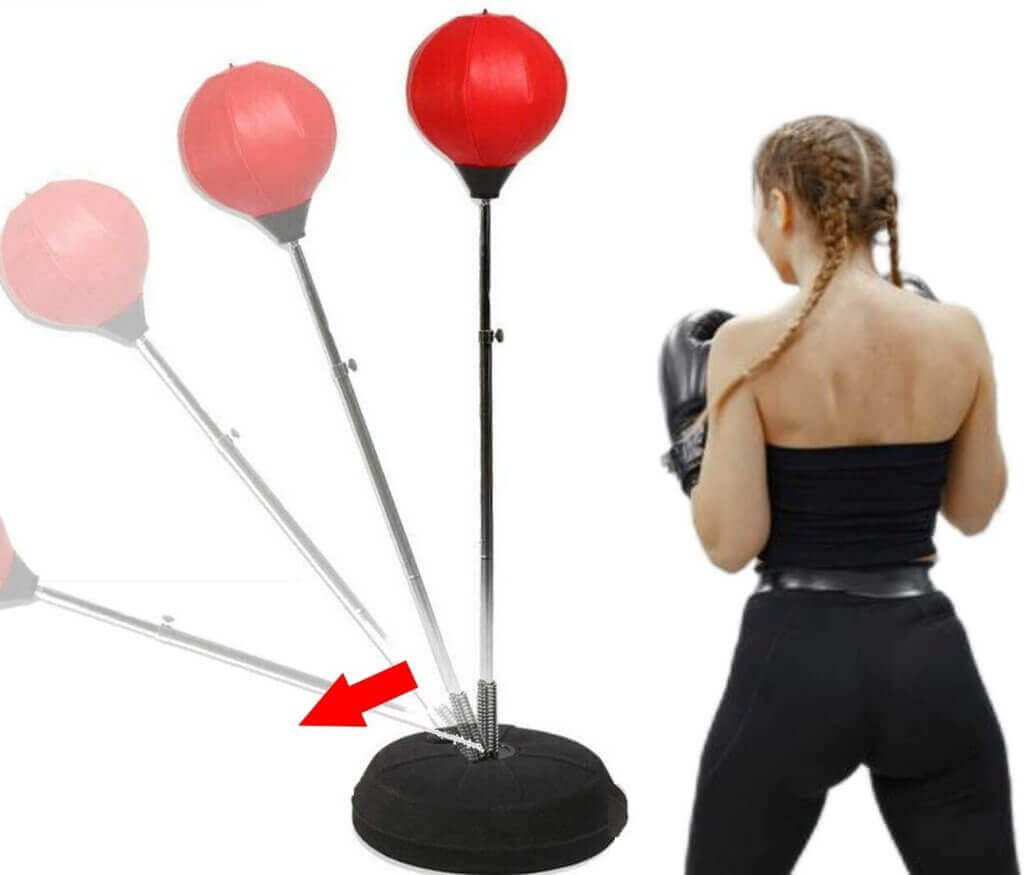 SPORTNOW Punching Ball con Barra Girevole e Altezza Regolabile 1.6-2m Nero SPORTNOW Punching Ball con Barra Girevole e Altezza Regolabile 1.6-2m Nero