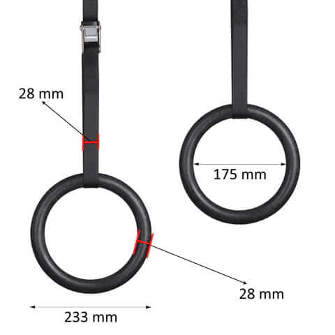 Anelli da Ginnastica in Legno con Cinghie, Ancoraggio per Porta + Borsa Anelli da Ginnastica in Legno con Cinghie, Ancoraggio per Porta + Borsa